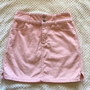 Hollister Light Pink Ultra High Rise Corduroy Mini Skirt Size 7